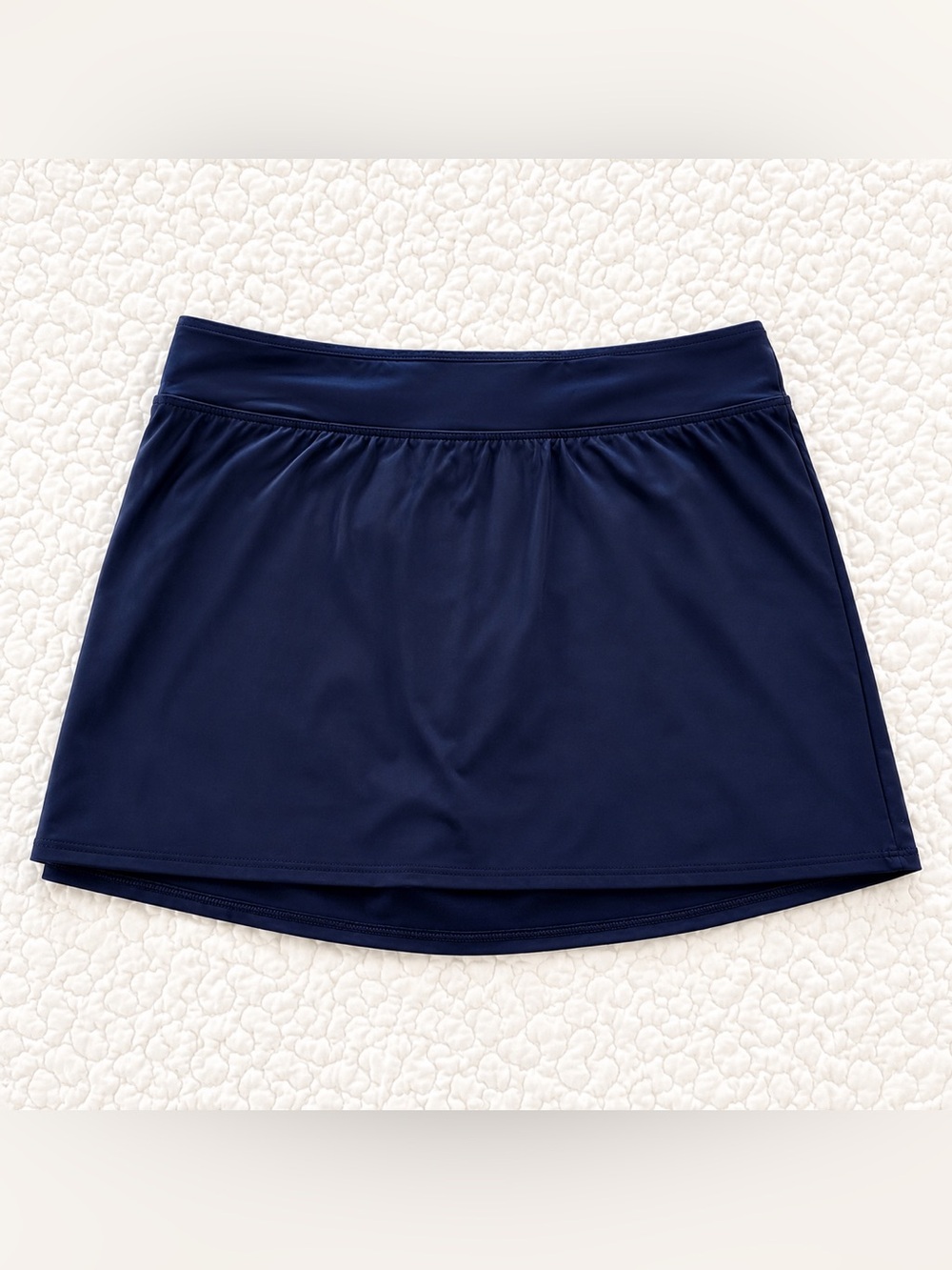 Lands’ End Navy Swim Skort Built In Brief Women’s 14 Long Modest Swimwear.  EUC